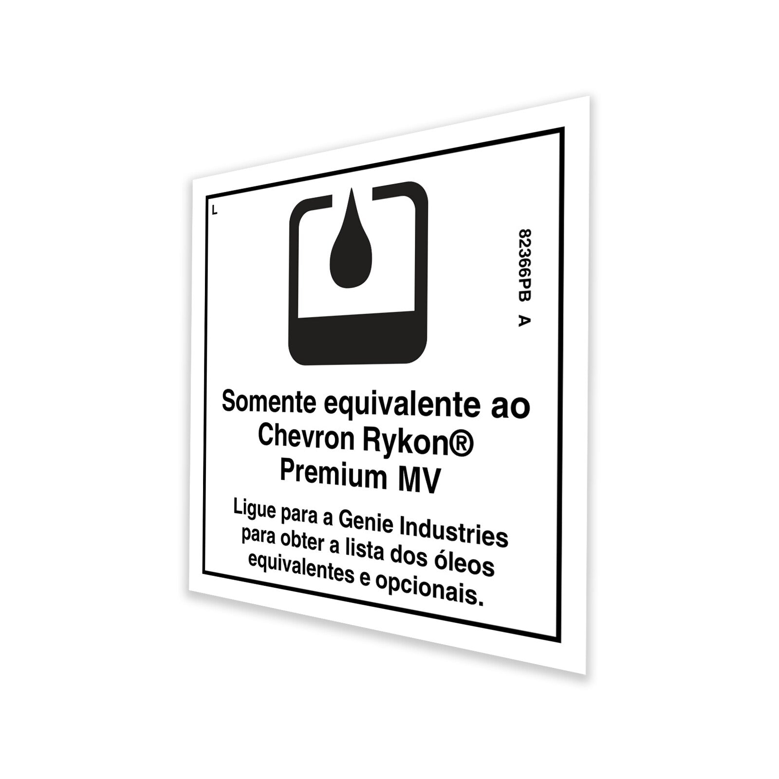 Genie Part # 82366PBGT – Decal, Label, Chevron Rykon