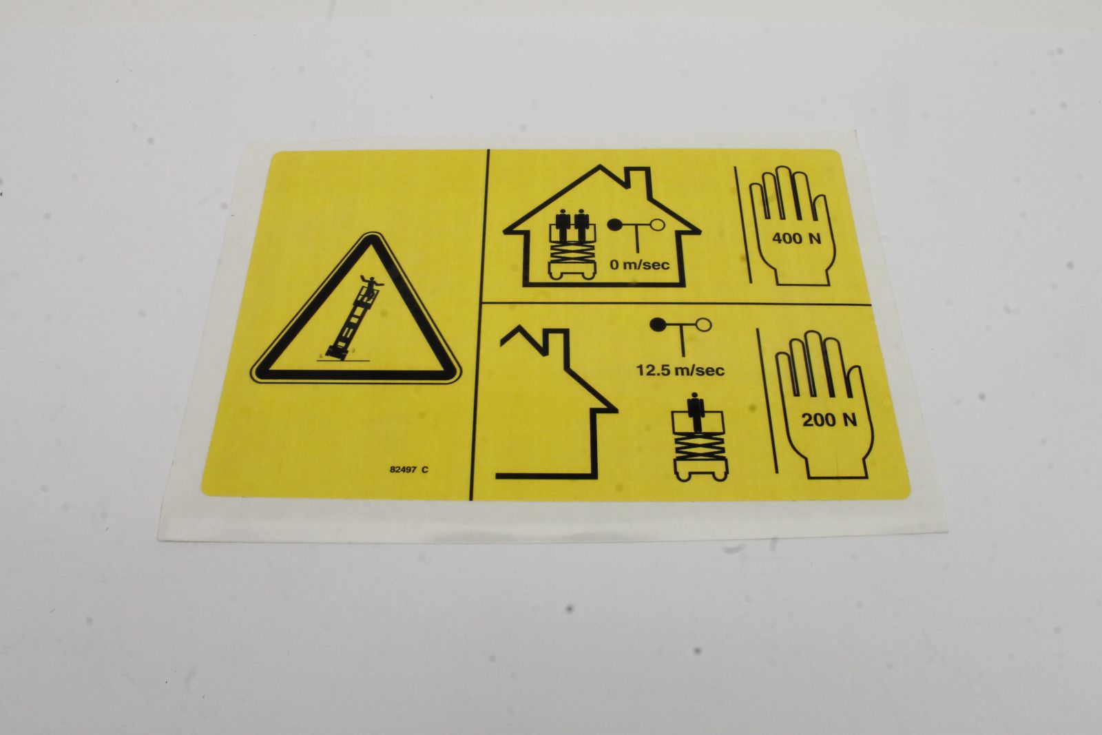 Genie Part # 82497GT – Decal, Danger, Sideforce