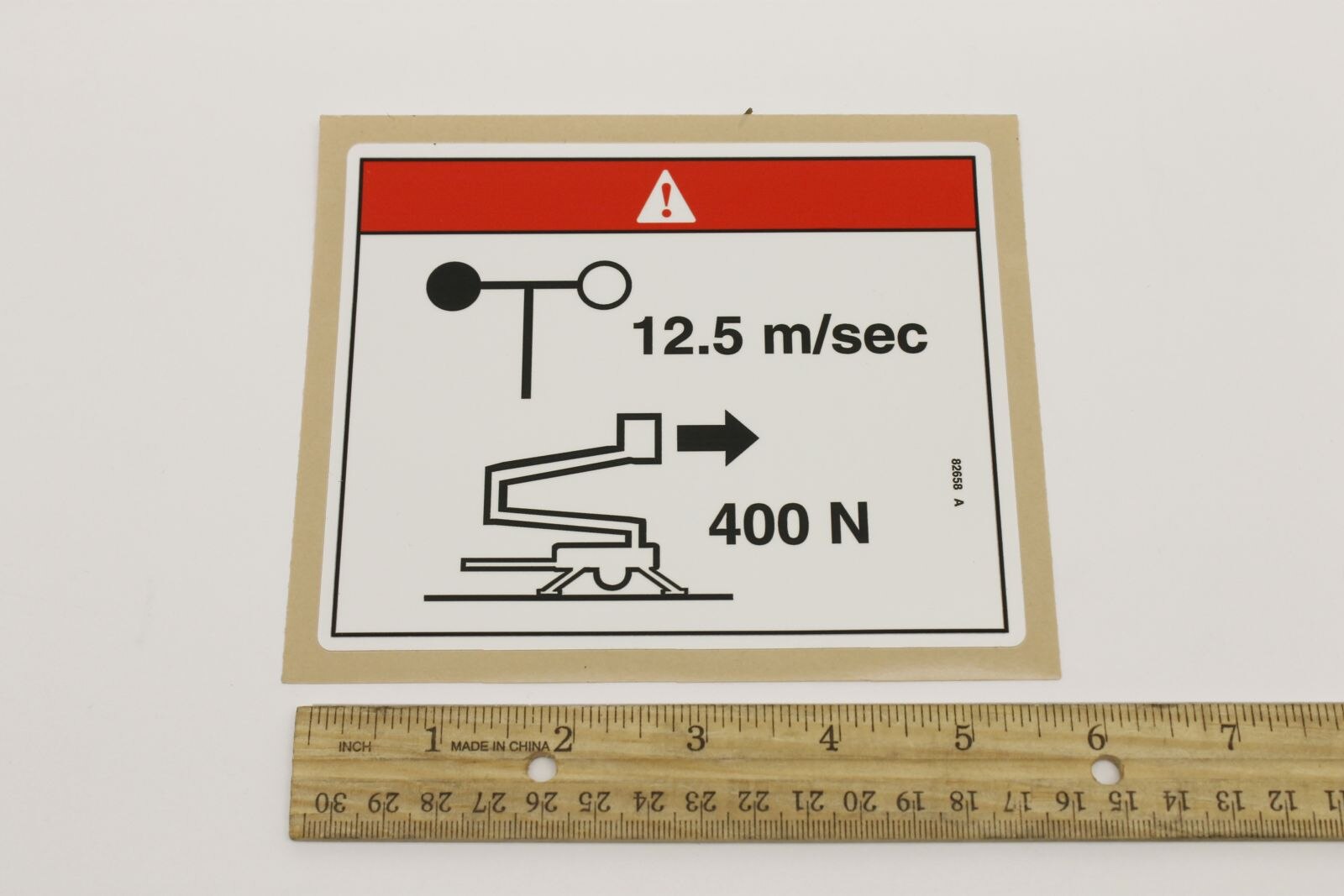 Genie Part # 82658GT – Decal,Danger,Manual Force,400N