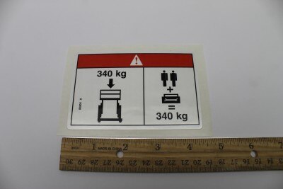 Genie Part # 82804GT – Decal,Danger,Max 340 Kg