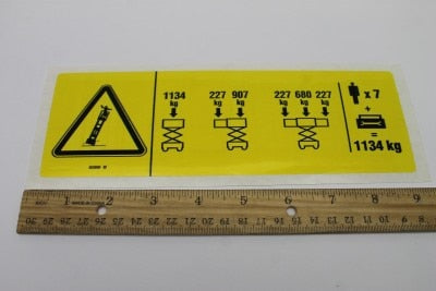 Genie Part # 82808GT – Decal, Danger, Max Cap, 3384 ANSI