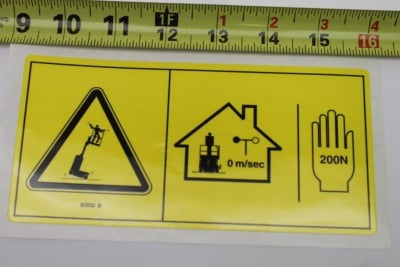 Genie Part # 82830GT – Decal, Danger, Side Force CE GR