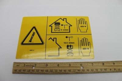 Genie Part # 82839GT – Decal, Danger, Man FRC, GS3268, CE