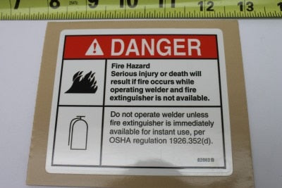 Genie Part # 82862GT – Decal, Fire Extinguisher