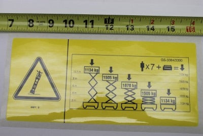 Genie Part # 82871GT – Decal,Danger,Maxcap Ce Gs3384