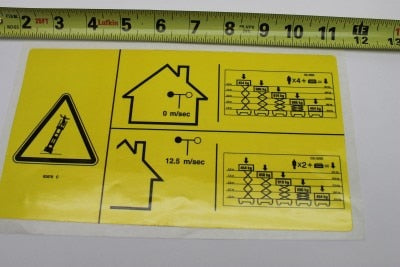 Genie Part # 82878GT – Decal,Danger,Maxcap Ce Gs3268