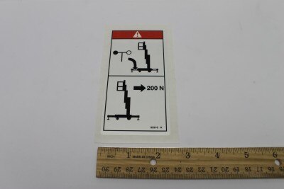 Genie Part # 82916GT – Decal, Danger, Manual Force CE