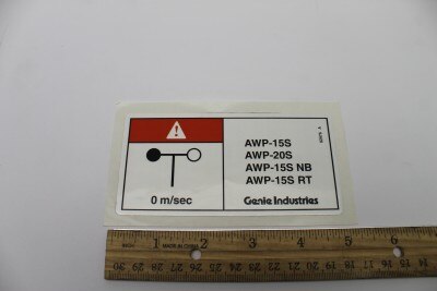 Genie Part # 82976GT – Decal,Danger,20 In Outrigr