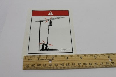 Genie Part # 82987GT – Decal, Danger, Elec Haz Symb