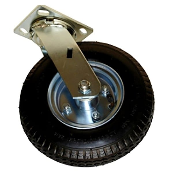 Rubbermaid Commercial 8 Inch Pneu Swiv & Rig Caster Kit With Hardware