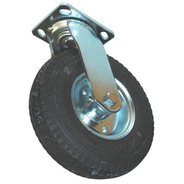 Rubbermaid Commercial 8 Inch Pneumatic Swivel Plate Caster ForHeavy Duty Platform Truck