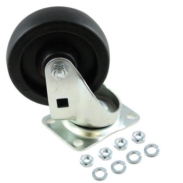 Rubbermaid Commercial 4 InchSwivel Plate Caster W/Hardware For Rubbermaid Commercial Utility Truck