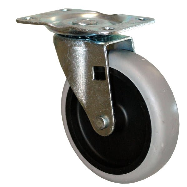 Rubbermaid Commercial 4 InchSwivel Plate Caster With Hardware Fg1011l20000