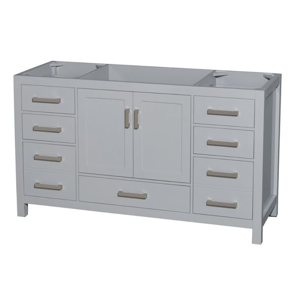 Wyndham Collection Sheffield 60 In. Single Bathroom Vanity (Gray)