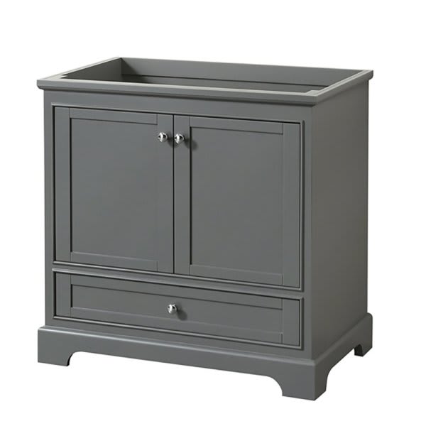 Wyndham Deborah Dark Gray Single Bath Vanity,without Countertop,sink, Mirror