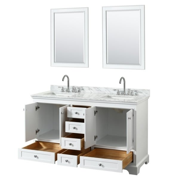 Wyndham Deborah 60 In Double Bath Vanity W/ Mirror