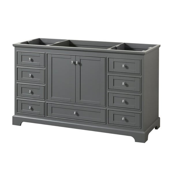 Wyndham Deborah Dark Gray Single Bath Vanity,without Countertop,sink And Mirror