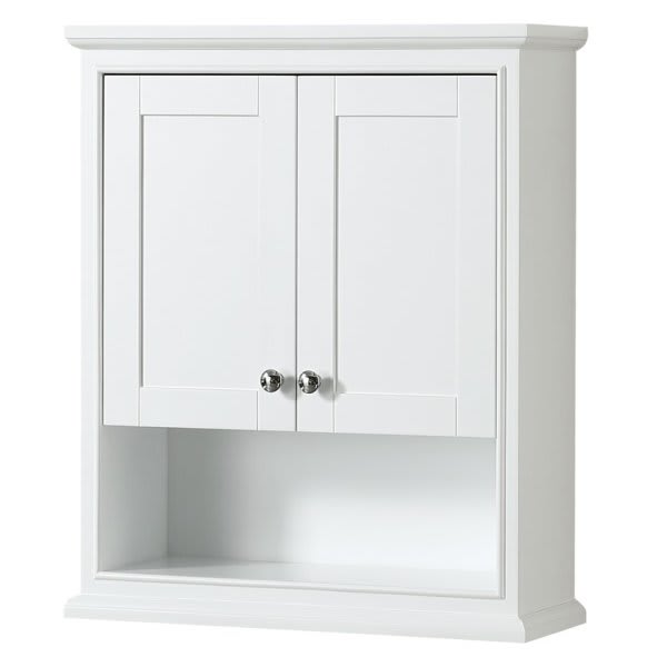 Wyndham 25 X 9 X 30 In Over The John Vanity Cabinet (White)