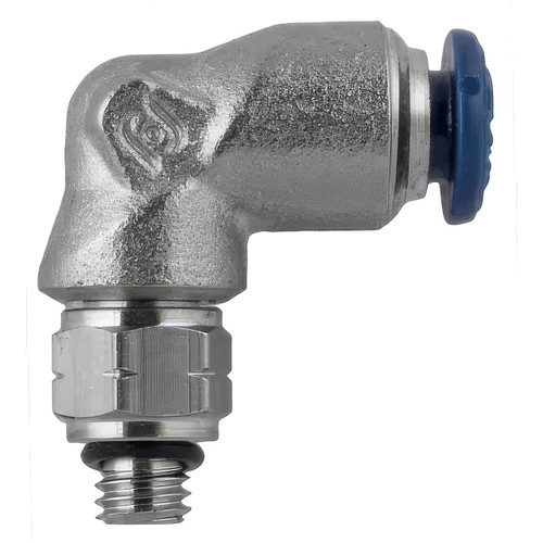 AIGNEP 88115-04-32, 1/4 in. Push-To-Connect Tube x 10-32 UNF Swivel Elbow - Pack of 10