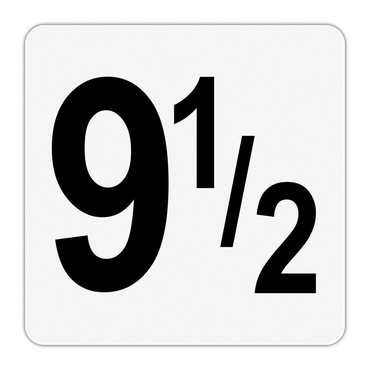 9 1/2 - Plastic Overlay Depth Marker - 6 x 6 Inch with 4 Inch Lettering
