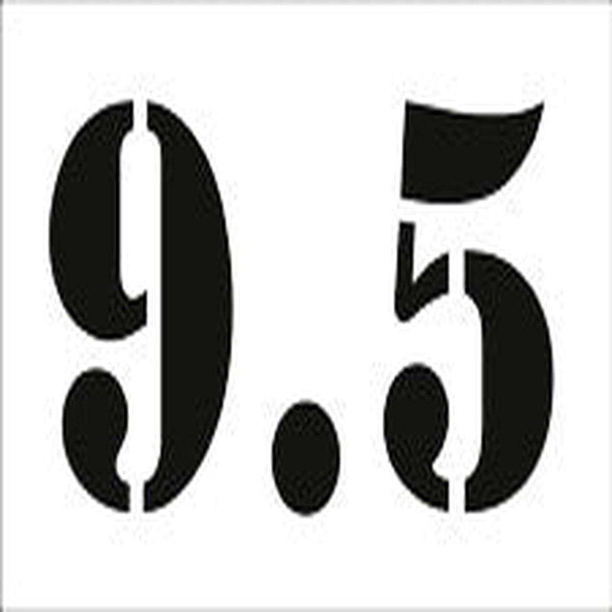 #9.5 Reusable Depth Marker Stencil - 10 Inch x 6 Inch with 4 Inch Lettering