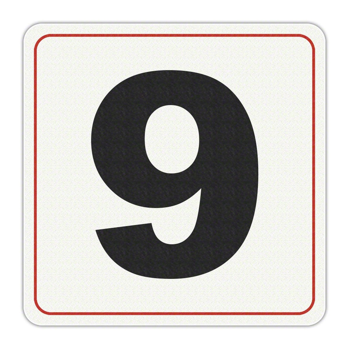 #9 - Adhesive Depth Marker - 6 Inch x 6 Inch with 4 Inch Lettering