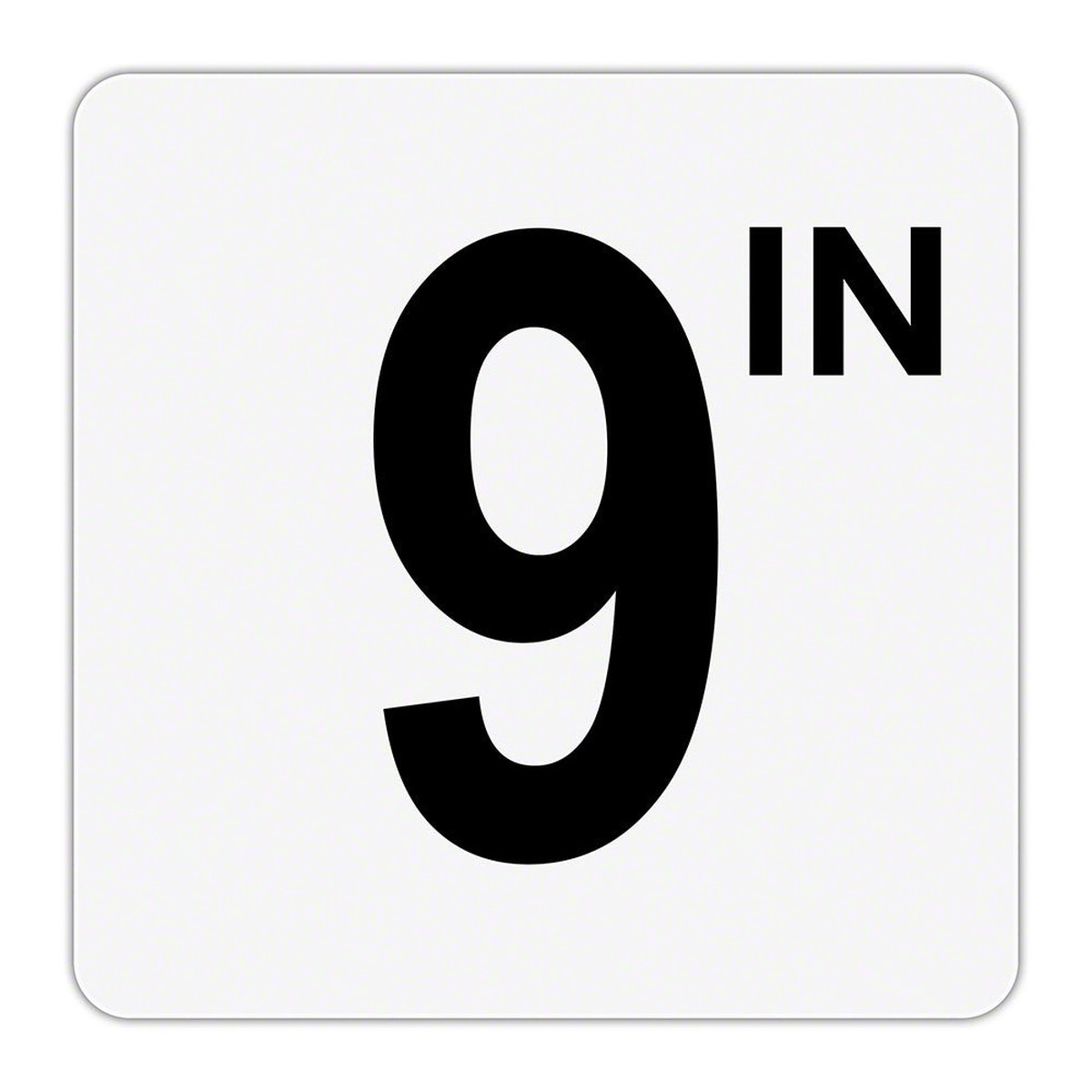 9 IN - Plastic Overlay Depth Marker - 6 x 6 Inch with 4 Inch Lettering