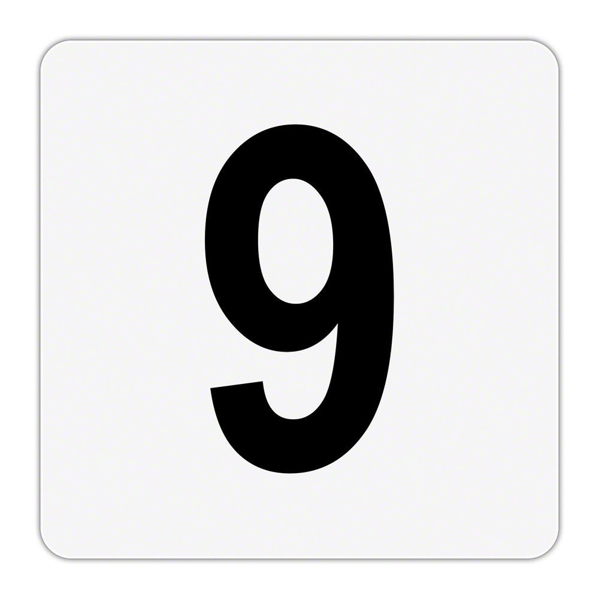9 - Plastic Overlay Depth Marker - 6 x 6 Inch with 4 Inch Lettering