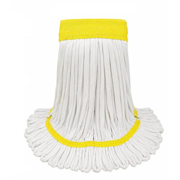 Renown Rough Surface Mop Head, 16 Oz, Side Gate Clamp, White, Package Of 2