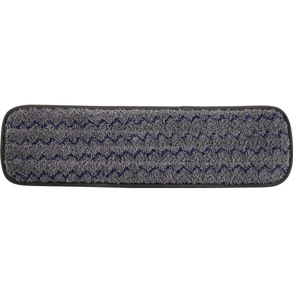 Rubbermaid Commercial HYGEN Pulse 18 In. Microfiber Flat Wet Mop Pad, Gray, 12-Pack
