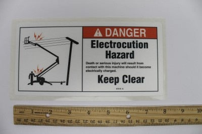 Genie Part # 97515GT – Decal, Danger, Elec Haz Stay Clr