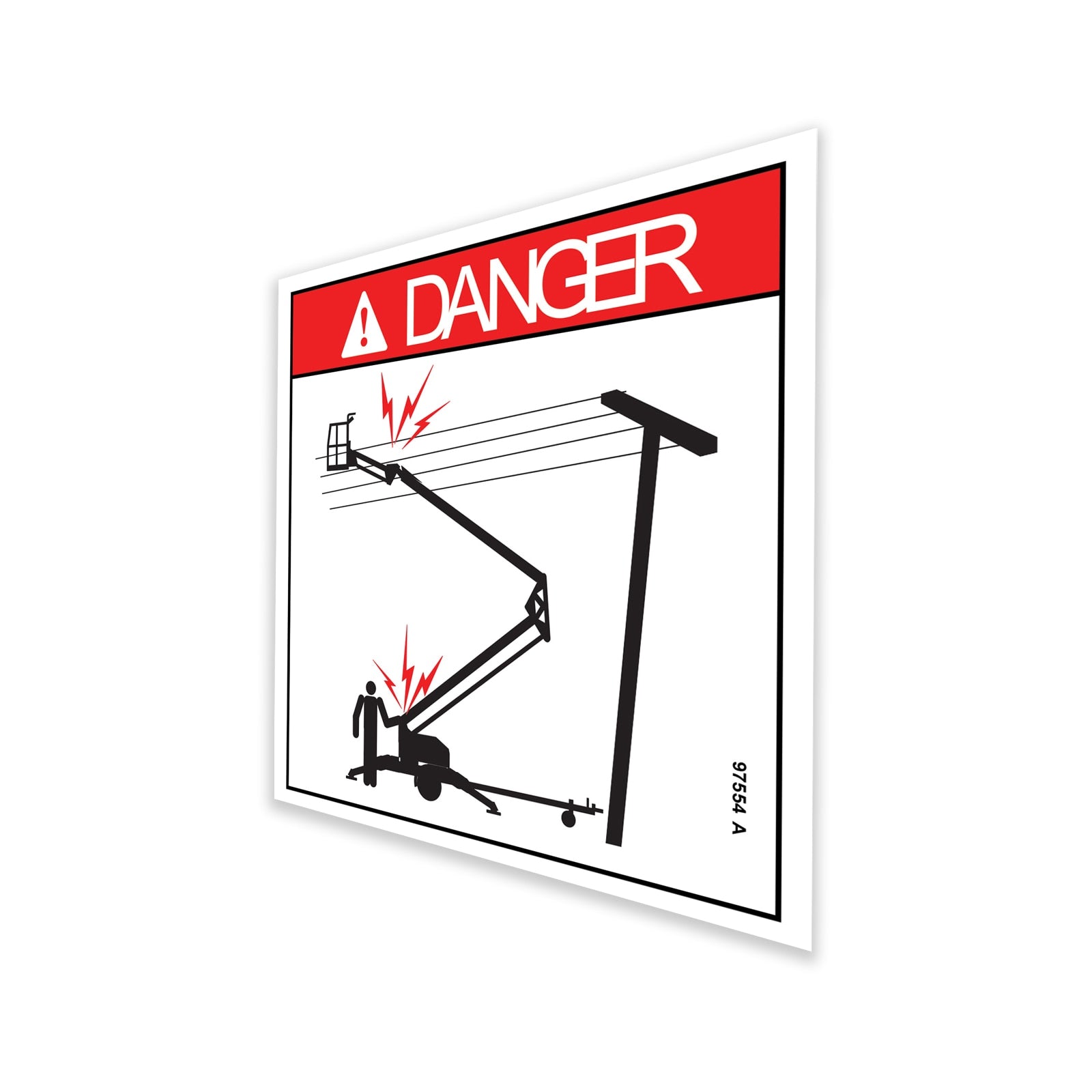 Genie Part # 97554GT – Decal, Danger, Electrocution Haz