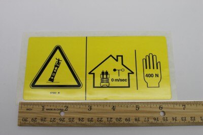 Genie Part # 97582GT – Decal Symbol Sideforce 400N ID