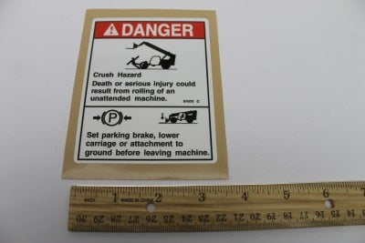 Genie Part # 97670GT – Decal, Danger, Crush Hazard