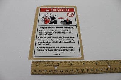 Genie Part # 97671GT – Decal, Danger, Explosion/Burn Haz