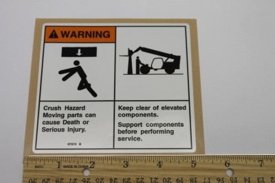 Genie Part # 97674GT – Decal, Danger, Crush Hazard