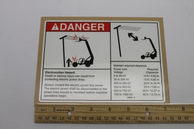 Genie Part # 97676GT – Decal, Danger, Electrical Hazard