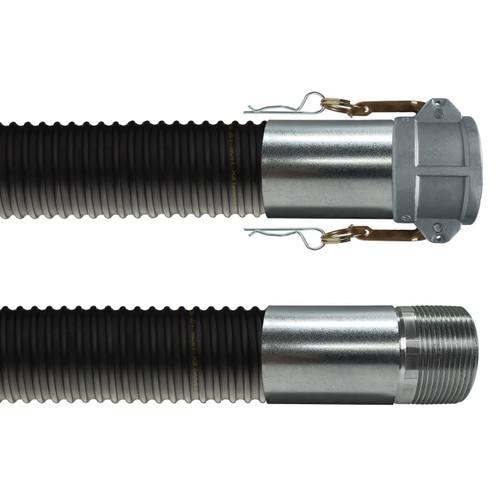 Kanaflex flexVAC 180 AR 4 in. Lightweight Blower and Suction Hose w/ Female Coupler x Male NPT Ends