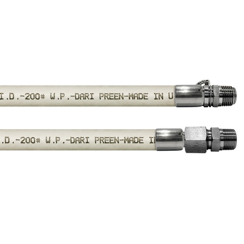 Thermoid DARI-PREEN 3/4 in. Creamery Washdown Hose w/ Microban Cover & Stainless Super Klean Ends