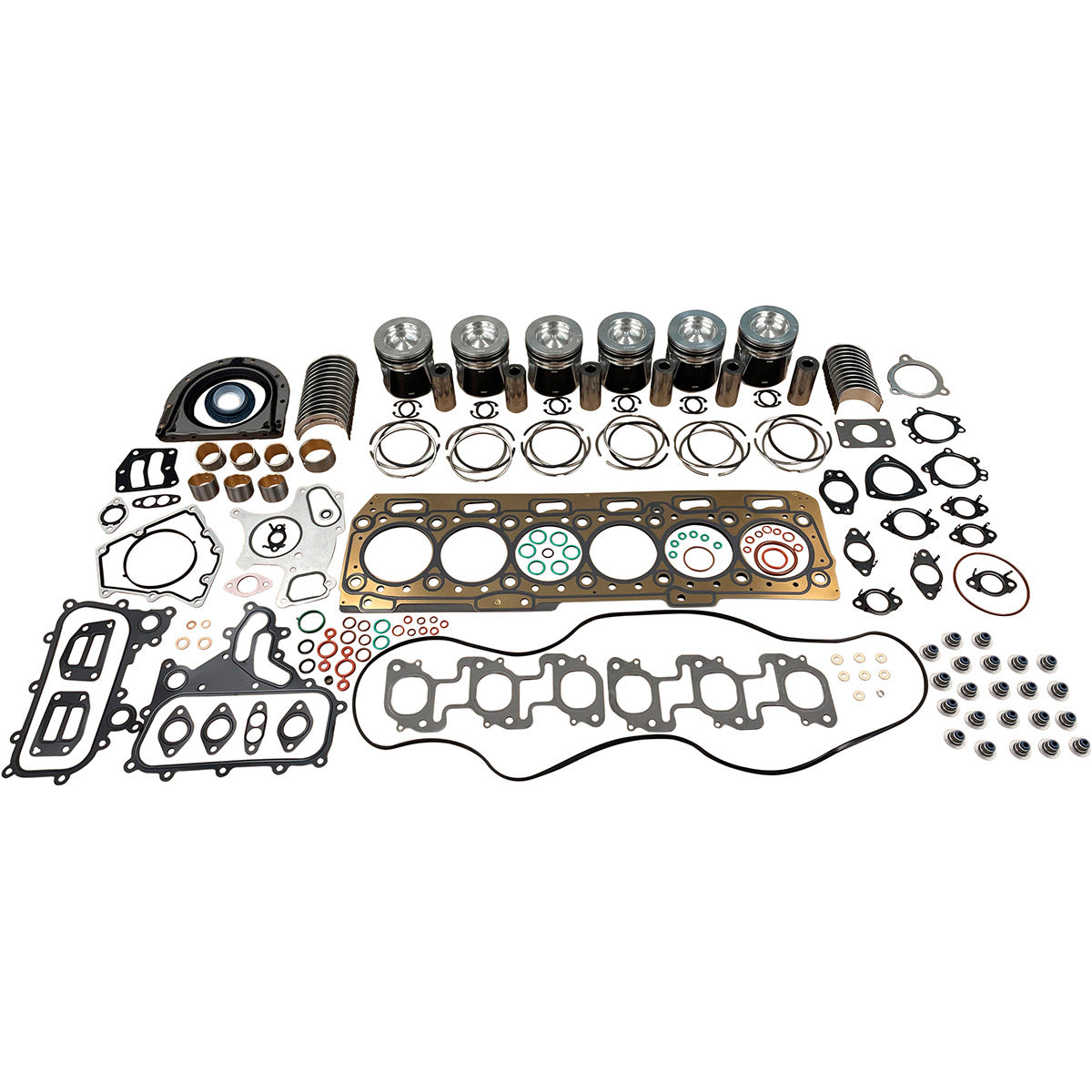 Maxiforce Basic Engine Kit, Standard Pistons, .010" Main Bearings, .010" Rod Bearings, Turbo, Tier 4 Interim, C6.6 Acert for Caterpillar