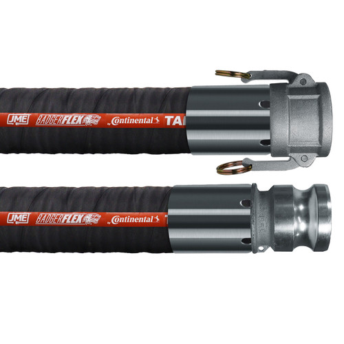 BadgerFlex C-Series 1 1/2 in. Petroleum Transfer Hose w/ Part C Female Coupler x Part E Male Adapter - 150 PSI