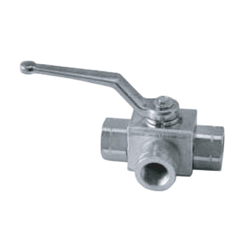 PCI BK3-12-SAE-1123-2-L 1/2 in. x 3/4 in. -16 ORB Full Port Three-Way Diverter Valve - 5145 PSI, Zinc Clear Coating