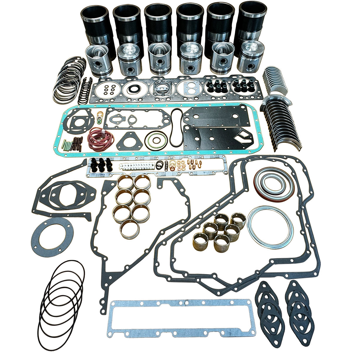 Maxiforce Overhaul Engine Kit, Standard Pistons, 0.25MM Main Bearings, 0.75MM Rod Bearings, 6CT for Cummins