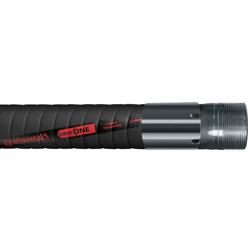Continental ContiTech ChemOne 3 in. 200 PSI Chemical Transfer Hose w/ Stainless Male NPT Ends