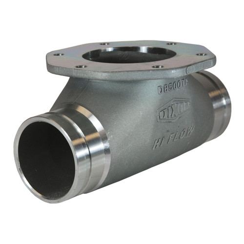 Dixon DB500TA5 in. Flange x 4 in. Groove Aluminum Straight Hopper Tee