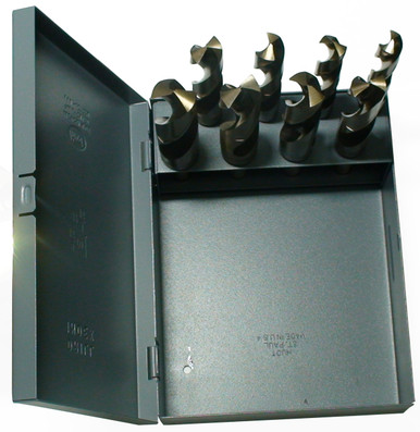 9/16"-1"x16ths 8 Piece Cobalt Reduced Shank Drill Bit Set D/A1008-CO-SET