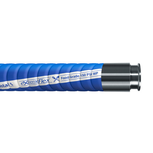 Continental ContiTech 1 1/2 in. ExtremeFlex Food Grade Chemivic Rubber Hose Assemblies w/ 3A Tri-Clamp Ends