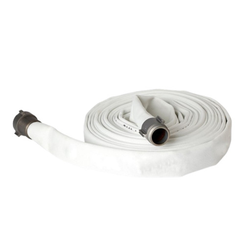 Snap-Tite ISJ ISJ15X100W15N 1 1/2 in. Polyester Single Jacket EPDM Rubber Lined Fire Hose w/ NH Aluminum Ends - 100 ft., White (Uncoated)