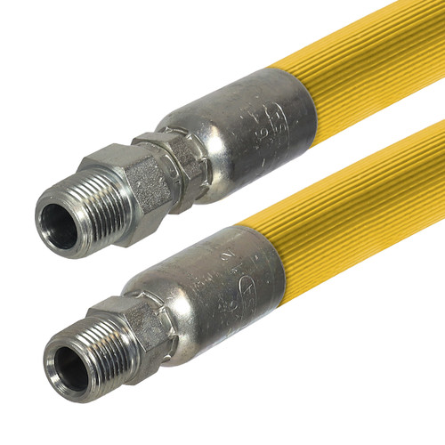 Kuriyama Kuri Tec K4131 1/2 in. 600 PSI Yellow PVC Reinforced Spray Hose Assemblies w/ Rigid Male NPTF x Swivel Male NPTF Ends