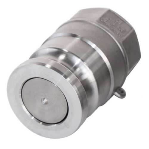 OPW 1672AN-SS15-FLAT 1 1/2 in. FNPT Stainless Steel Kamvalok Flat-Face Dry Disconnect Adapter w/ Fluorocarbon Seal